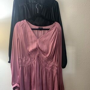 Torrid Pink and Black 2 Blouses